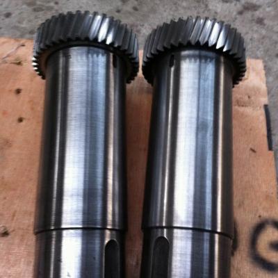 China Gear machinery shaft precision holes shaft GROB spline gear shaft worm shafts for sale