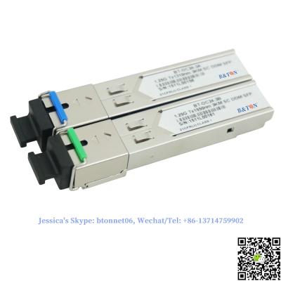 China FTTX Fiber Optic SFP Transceivers 1.25G BIDI SFP 3KM SC for sale