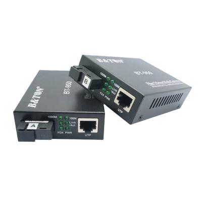 China FTTH Ethernet 10/100/1000M gigabit media converter fiber to rj45 fiber media converter for sale