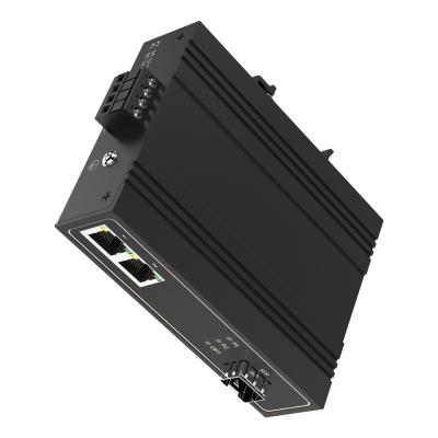 China 3-port industrial media converter, with 1 100Base-FX fiber port and 2 10/100Base-T(X) Ethernet port BT-412GS-20 for sale