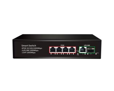 China Security Control Factory 10/100/1000M Gigabit POE Switch Ethernet 4 Port Poe Switch PCB SKD With 2UTP for sale