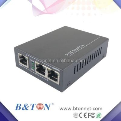 China OEM PoE Switch Splitter 2 Port Ethernet Over UTP / Fiber 1K for sale