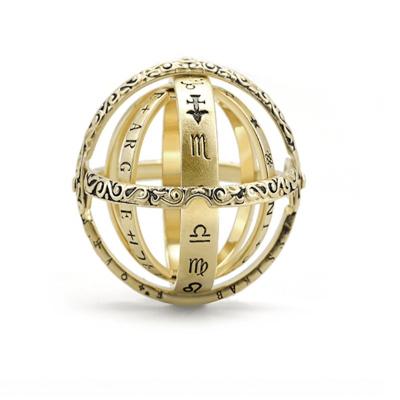 China 2022 Retro Fashion Hotselling Astro Ball Ring Deformation Rotation Ring German Astronomical Sphere Torque Ring for sale