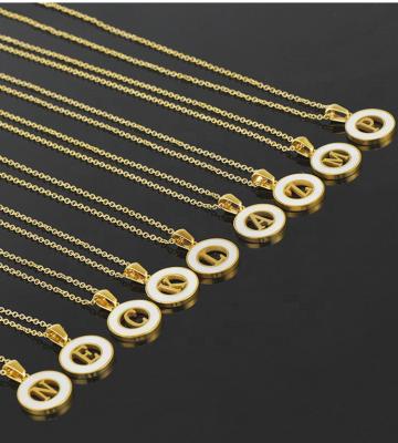 China FASHIONABLE hot sale stainless steel chain necklace 18k gold plated custom alphabet letter necklace pendants for necklace for sale