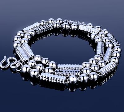 China Men TRENDY Necklace Fashion Thick Hexagonal Silver Silver Straight Chain s925 Chain Jewelry for sale