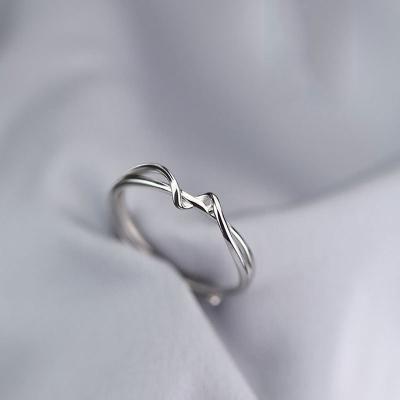 China Real 925 sterling rings TRENDY HOT SALE European and American style for women open chain rings silver 925 for sale