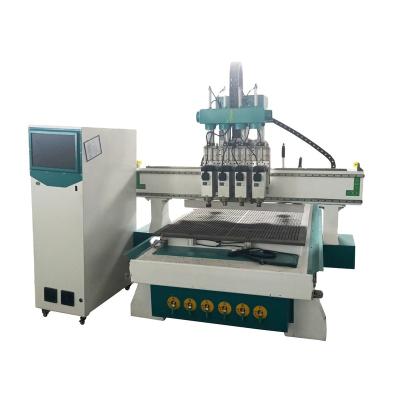 China Home Use Slitter CNC Router For Pre-insulated Aluminum Duct Panel 1325-4 Four Spindles for sale