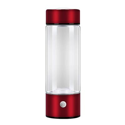 China Goshen Sustainable Hydrogen Glass Bottle Ionizer Luxury Portable Alkaline Water Bottle for sale