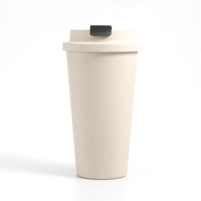 China Hot Sales Sustainable Eco Friendly Bamboo Fiber Cup Biodegradable Plastic Water Bottle , Sublimation Blanks Milk Coffee Mugs for sale