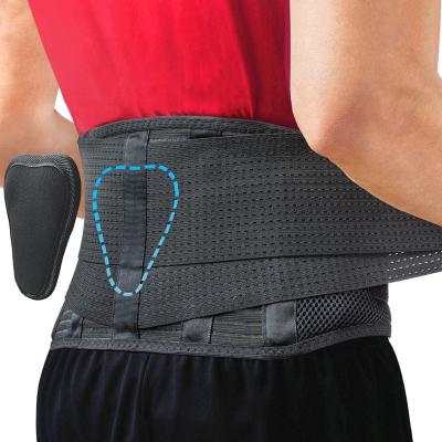 China Adult Running Adjustable Support Straps Breathable Mesh Lumbar Pad Back Support Belt Lower Back Brace Relief For Back Pain for sale