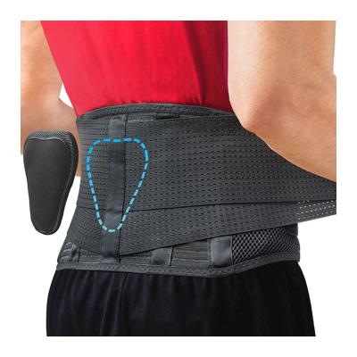 China Adult Adjustable Support Straps Breathable Mesh Lumbar Pad Back Support Belt Lower Back Brace Relief For Back Pain for sale