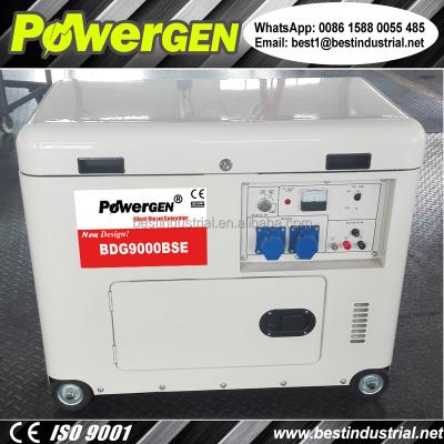 China With the fan! ! ! Top Design Silent Diesel Generator 8KW 15Liters Open POWERGEN for sale