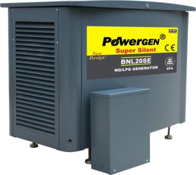 China POWERGEN NG Gas/LPG Liquid Cooled Silent Natural Generator 20KW 25KVA EPA ETL Certificate BNL20SE for sale