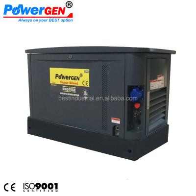 China 60dB! ! ! POWERGEN Dual Fuel LPG/NG Stationary Standby Soundproof Super Silent Generator 10KW BNG10SE for sale