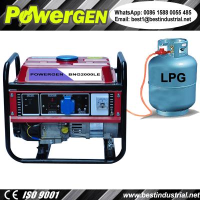 China The bestseller! ! ! POWERGEN Home Use Tri Fuel Gasoline/LPG/Natural Gas Portable Air Cooled Generator 1KW BNG2000LE for sale