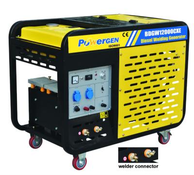 China Hot sale! ! ! POWER-GEN Air Cooled Open Type 10kw BDGW12000LE Portable Diesel Welding Machine for sale