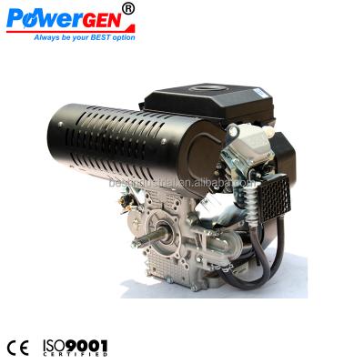 China Air-cooled bestseller! ! ! POWERGEN OHV 4 Stroke Air Cooled 2 Horizontal Twin Cylinder V Gasoline Engine 22HP for sale