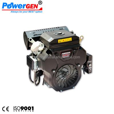 China Air-cooled bestseller! ! ! POWERGEN Air Cooled Electric Start 4 Stroke Horizontal V Axle Twin Cylinder 22HP Gasoline Engine 2 for sale