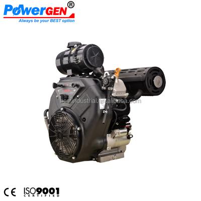 China Air-cooled bestseller! ! ! POWERGEN 1000CC OHV Air Cooled Twin 2 Cylinder Horizontal V Shaft Gasoline Engine 30HP for sale