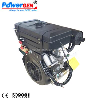 China Air-cooled bestseller! ! ! POWERGEN V Twin 2 Cylinder V2 Air Cooled Diesel Outboard Engine 25HP for sale