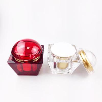 China Large Capacity Double Wall Cosmetic Luxury Cosmetics Containers And Acrylic Packaging 250g Body Cream Jars for sale