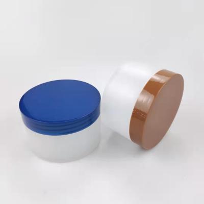 China Round Empty Cosmetic Cylinder Skin Care Packaging 150g PP Jar Cream Container With Colorful Lids for sale