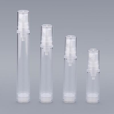 China Empty Cosmetic AS Travel 5/10/12/15ml Mini Liquid Transparent Airless Lotion Plastic Pump Bottle for sale