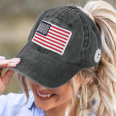 China JOINT Custom Designer Summer Hat Black Ball Cap Graphic Printing American Flag Hats for sale