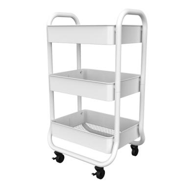 China Behind Kitchen High Quality Storage Home Doors/On Walls Customization 3 Tier Trolley Cart Storage Rack Storage Serving Rack for sale