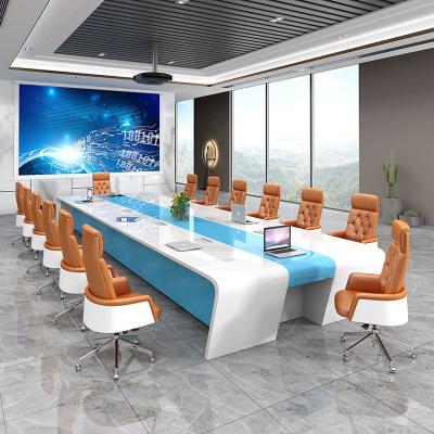 China EUROPEAN SLD 16 Series XINDA Series High End Luxury Scenography Person Conference Table Oval Metal CLOVER OEM for sale