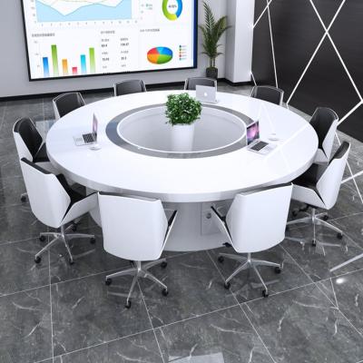 China EUROPEAN SLD 16 Series XINDA Series High End Luxury Scenography Person Conference Table Oval Metal CLOVER OEM for sale