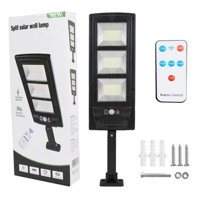 China Warehouse 3 Modes Outdoor Led Solar Street Light Dusk To Dawn Motion Sensor Security solar144LED Street Light With Remote Control for sale