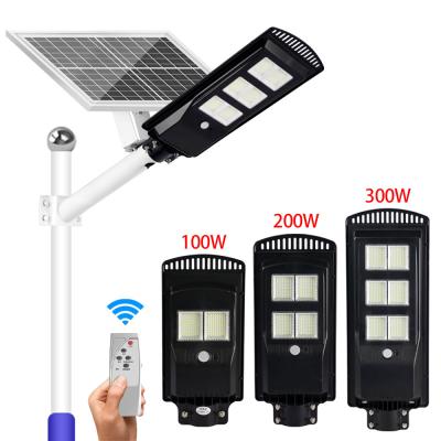 China LANDSCAPE ABS IP65 Integrated Waterproof Solar Panel Led Street Light Pole 50w 60w 100w 150w Watts 300 High Power Led Solar Garden Light for sale