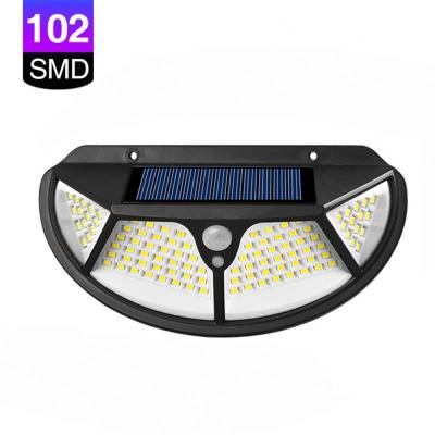 China Polycarbonate Decoration Sun Powered Waterproof 122 LED COB Solar Light Outdoor Solar Light 102 For Garden With Motion Sensor for sale