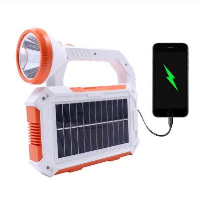 China Portable 360 ​​Solar Rechargeable Camping Emergency Light LED Flashlight Outdoor Lighting Waterproof Lamp for sale