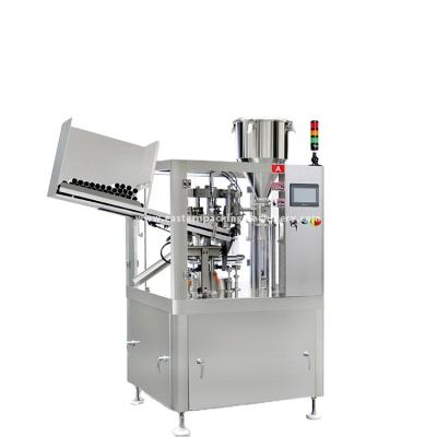 China Full Automatic Quantitative Food Tube And Sealing Test Glass Vial Capping Compress Paste Plastic Chemical Filling Machine Semi for sale