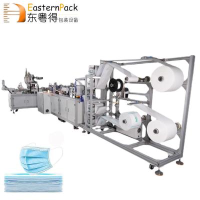 China Full automatic high production efficiency 3 ply mask making machine n95 making disposable medical face masks cup surgical mask making machine for sale