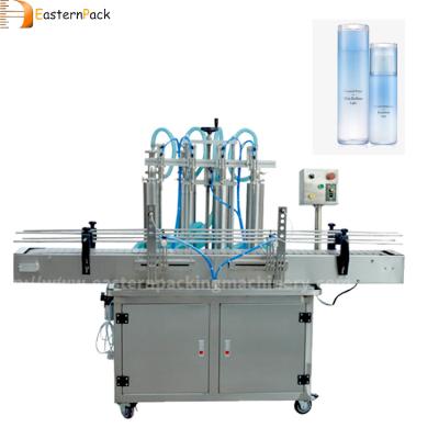 China Automatic Food Liquid Filling Machine With Conveyor , Liquid Filling Machine For Nozzles for sale