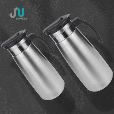 China 2022 Viable New Design Hot Water Pot Sets 1.3L 1.8L Stainless Steel Tea Set Vacuum Jug for sale