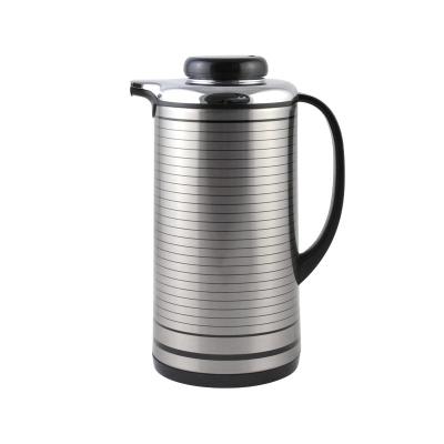 China Refill Coffee Pot Glass Safe High Viable Inner Glass Liner Inside Thermos Coffee Pot Metal Design Vacuum Flask for sale