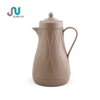 China WITH LID double wall glass liner with plastic jug vacuum jug coffee teapot for sale