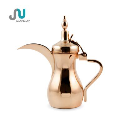 China 26oz High Quality PORTABLE Arabic Dallah Teapot With Long Spout Dallah 26oz Stainless Steel Dallah for sale