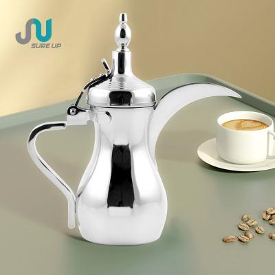 China New Arrival 32oz Dallah Tea Coffee Pot PORTABLE Arabic Dallah 32oz Stainless Steel for sale