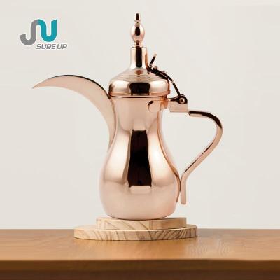 China WITH Stainless Steel Arabic Coffee LID Teapot Dallah DALLAH Arabic Coffee Pot With Long Spout for sale