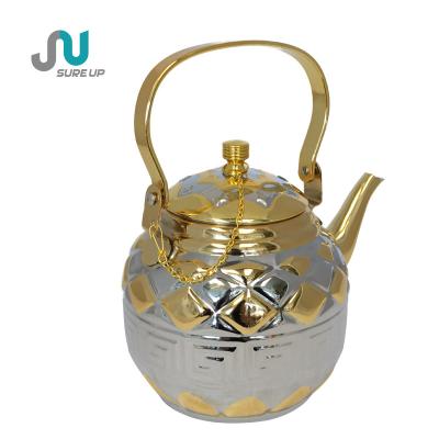 China Sustainable Arabic Style Water Kettle Tea Coffee Pot Stainless Steel Dallah Pot for sale