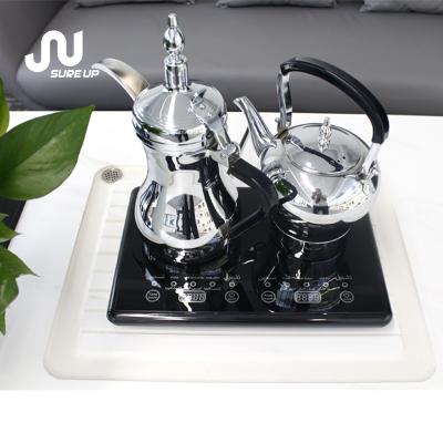 China New arrival 2021 viable hot sale Arabic electric dallah set high quality stainless steel electric teapot dallah set for sale