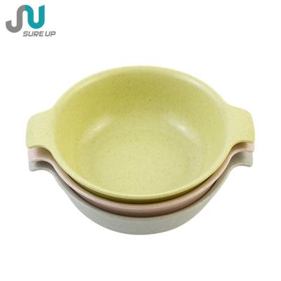 China Sustainable Wheat Large Straw Lunch Bowl Cheap Plastic Bowls Color Changing Plastic Bowl for sale