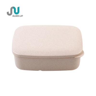 China 2021 Wheat Straw Food Container Lunch Bento Eco Friendly Microwavable Boxes for sale