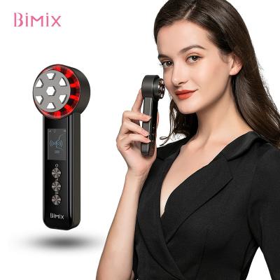 China Anti-puffiness Face Bimix Hot And Cold Device Led Light RF Microcurrent Phototherapy Facial Tone Device for sale