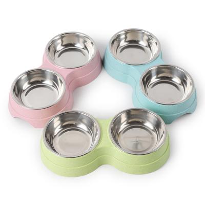 China Amazon Sustainable Best Seller Two-in-One Water and Food Double Pet Bowls for Dogs and Cats for sale